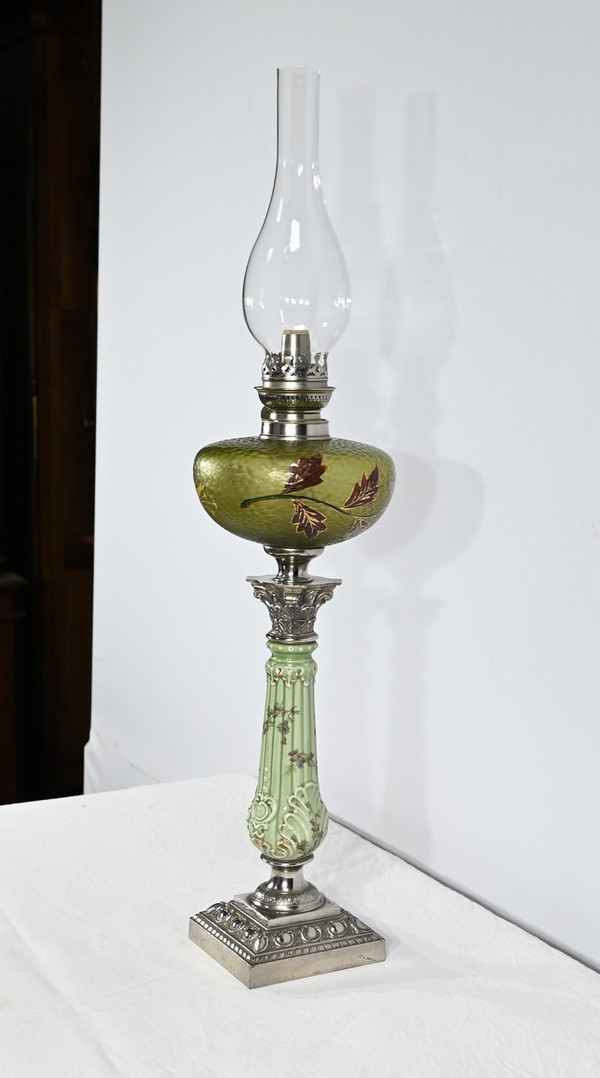 Important Oil Lamp, Art Nouveau - 1900