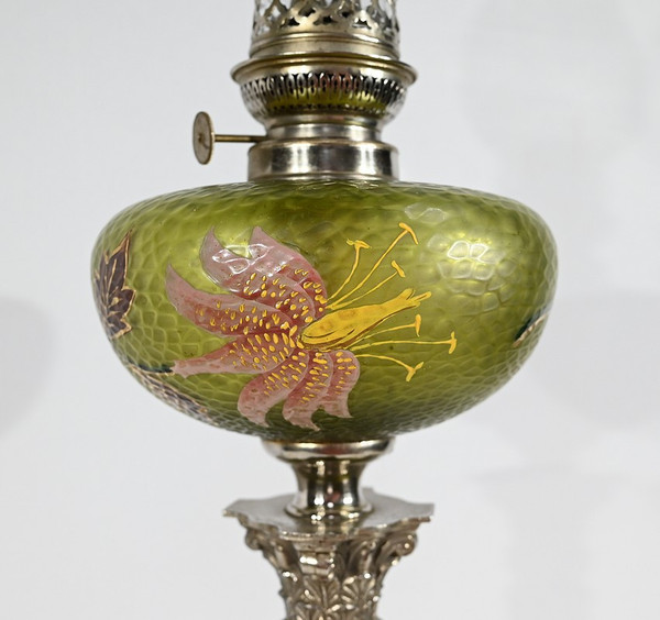 Important Oil Lamp, Art Nouveau - 1900