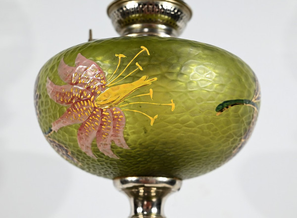 Important Oil Lamp, Art Nouveau - 1900