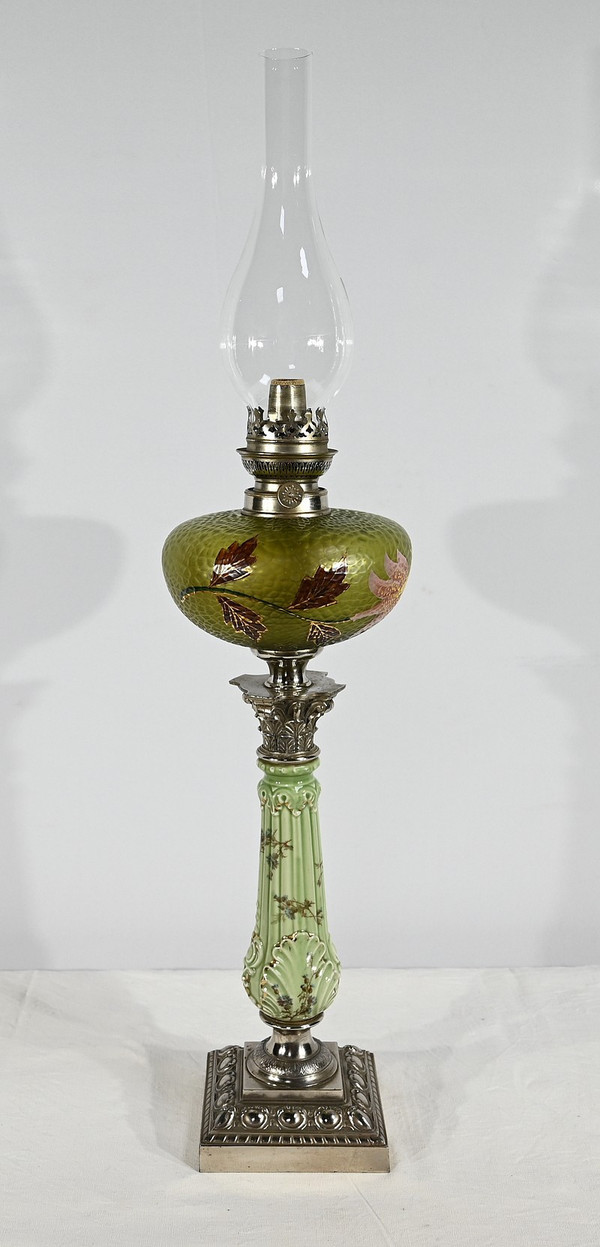Important Oil Lamp, Art Nouveau - 1900
