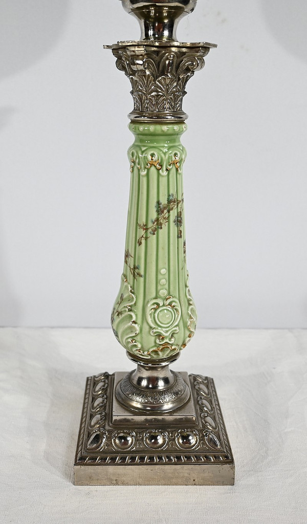 Important Oil Lamp, Art Nouveau - 1900