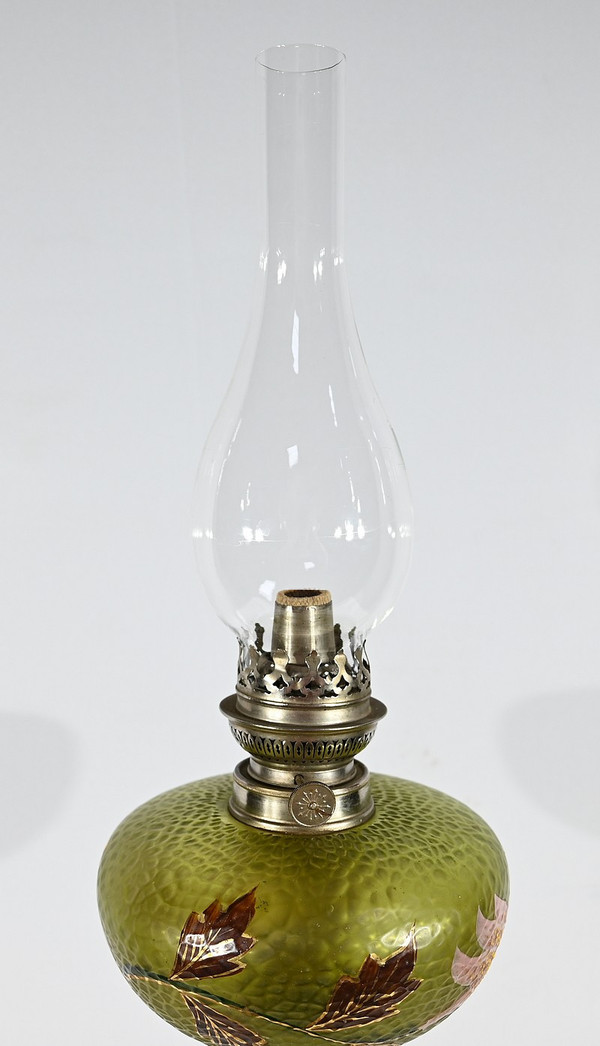 Important Oil Lamp, Art Nouveau - 1900