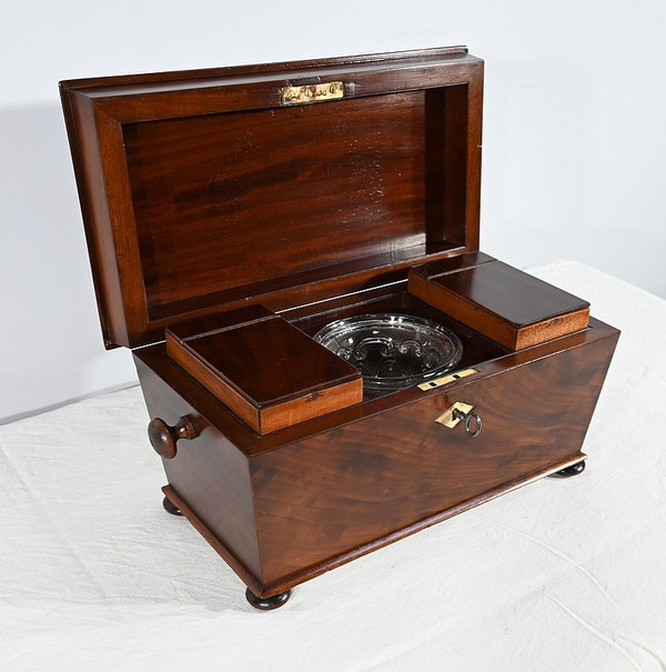 Rare English ''Tea Caddy'' in Mahogany - Mid 19th century