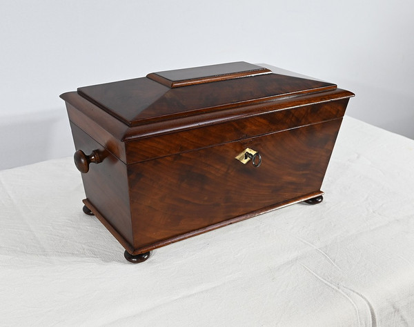 Rare English ''Tea Caddy'' in Mahogany - Mid 19th century