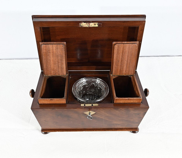 Rare English ''Tea Caddy'' in Mahogany - Mid 19th century