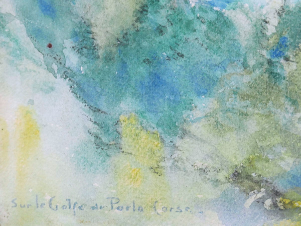 Émile Charles APPAY, Vue du Golfe de Porto en Corse