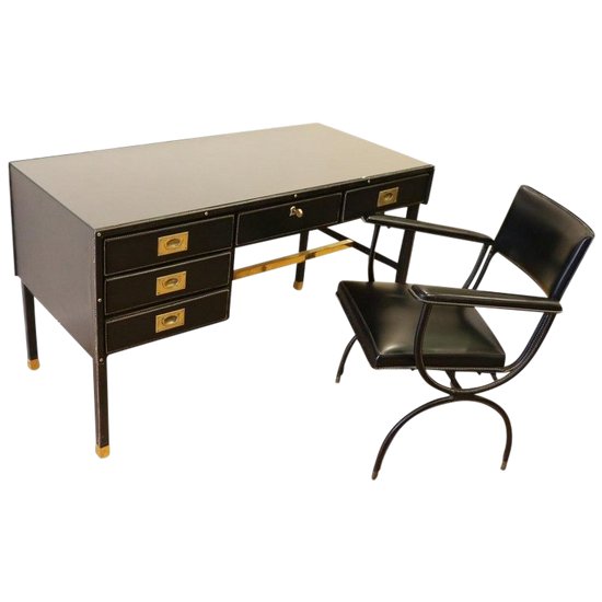 Jacques Adnet — Bureau et son fauteuil
