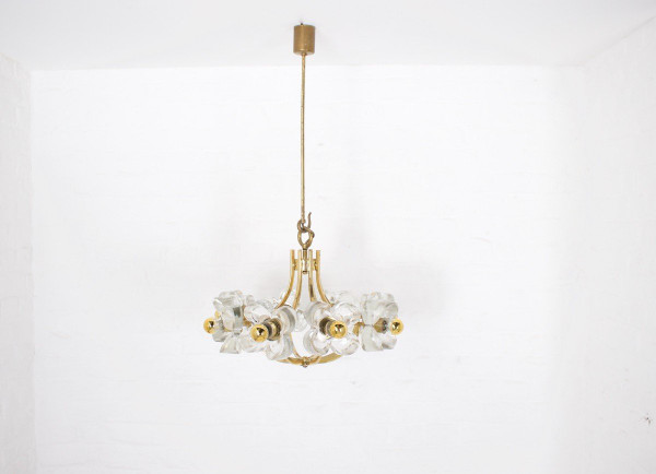 Lustre En Laiton & Fleurs Simon & Schelle.