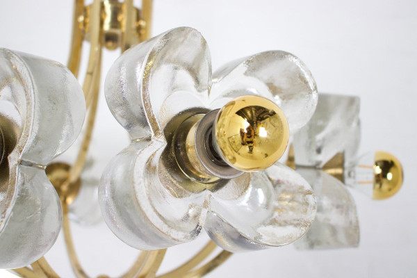 Lustre En Laiton & Fleurs Simon & Schelle.
