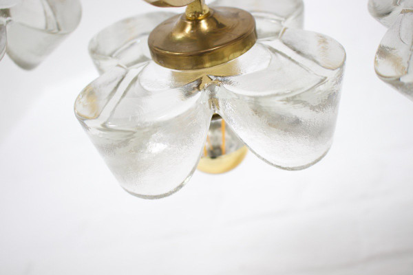 Lustre En Laiton & Fleurs Simon & Schelle.