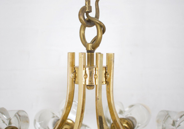 Lustre En Laiton & Fleurs Simon & Schelle.