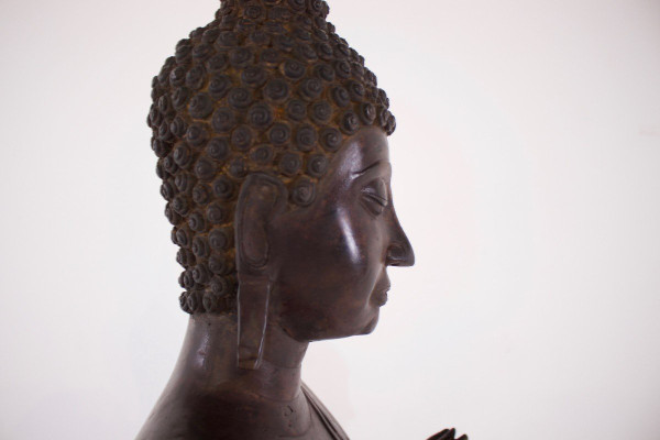 ‘walking Buddha’ Sukhothai In Bronze 130 Cm