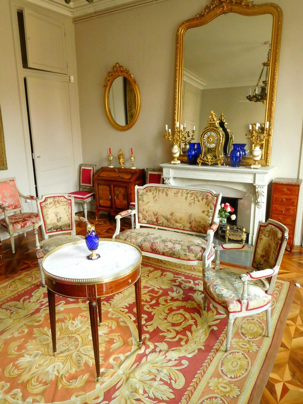 Divano 2 Posti In Arazzo Aubusson, Epoca Luigi XVI