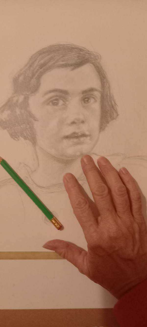 Ritratto di Anne Frank nel 1935/disegno