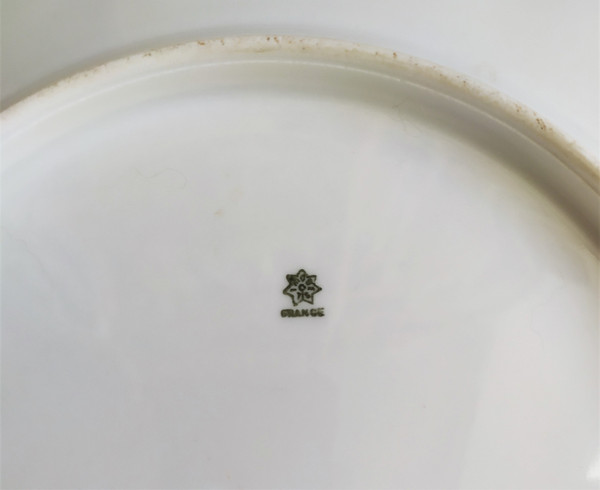 Piatto Decorativo Limoges In Porcellana Dipinta Pesce