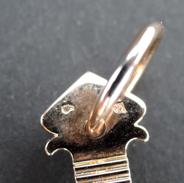 Croix Bâton ancienne En Or Rose 18 Carats.