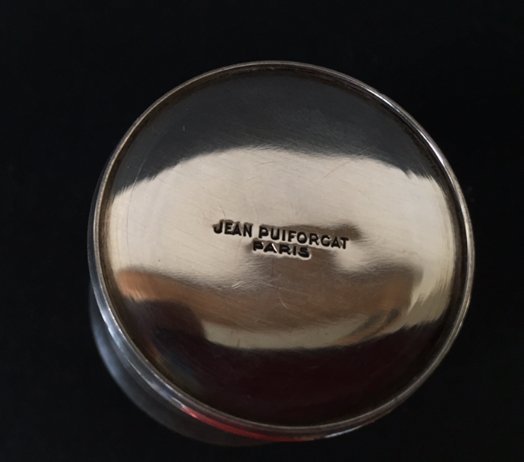 Puiforcat. Art Deco Silver Timpani And Egg Cup.