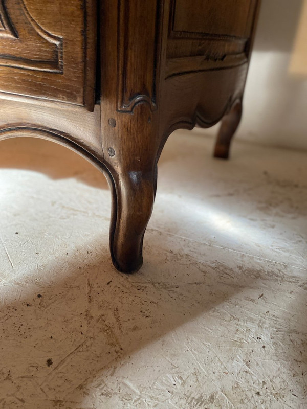 Cassettone curvo con marmo inizio XIX secolo