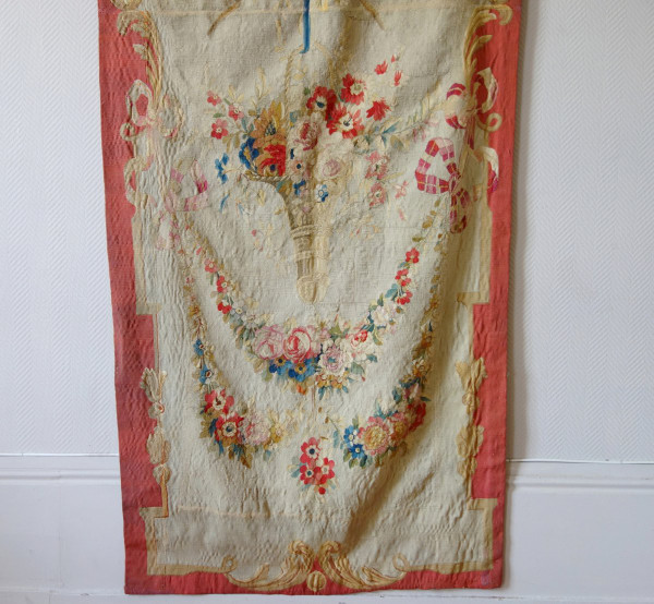 Aubusson Or Beauvais Fine Louis XVI Tapestry In Wool And Silk - Bagpipe Trophy