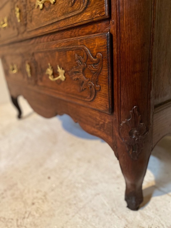 Commode Louis XV Fin18e Chêne Liégeoise ( prix spécial actuellement sur simple demande)