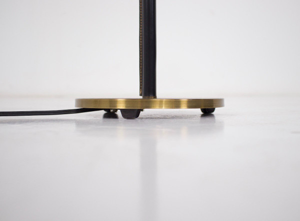 Leather Covered Floor Lamp, K & L Belysning Sweden.