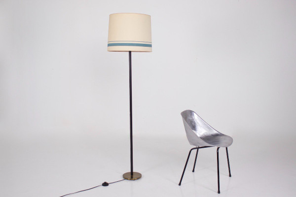 Leather Covered Floor Lamp, K & L Belysning Sweden.