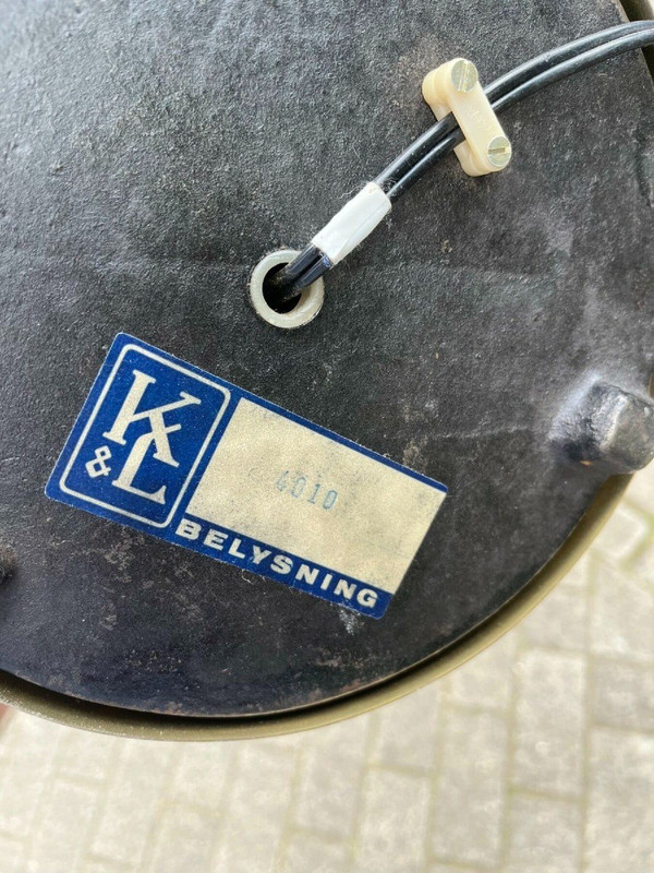 Leather Covered Floor Lamp, K & L Belysning Sweden.