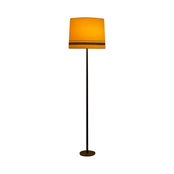 Leather Covered Floor Lamp, K & L Belysning Sweden.