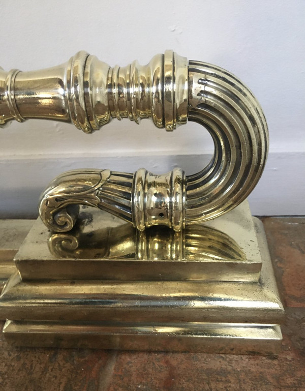 Barra frontale per camino in bronzo