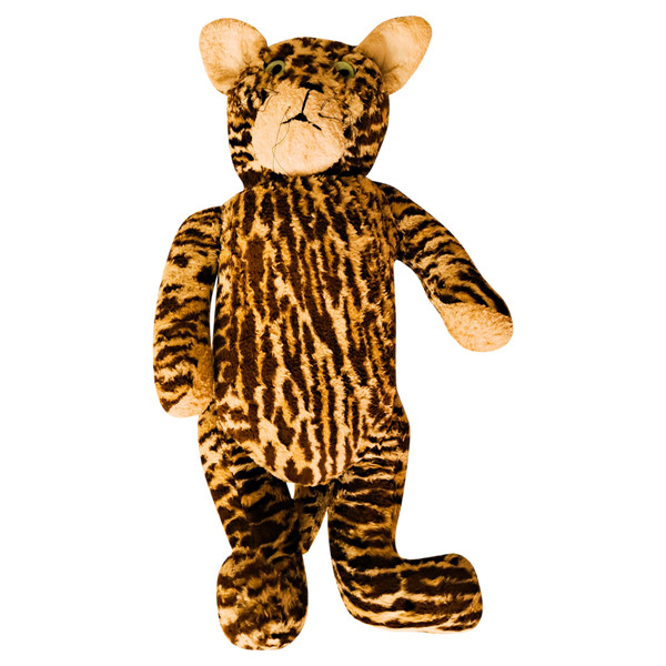 Leopard soft toy with glass eyes 1920s or 1930s height 40 cm