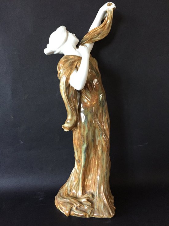 Art Nouveau ceramics. Glazed Stoneware and Biscuit. Dancer.