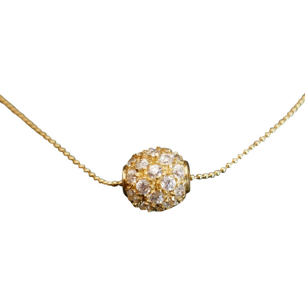 Anhänger und Kette aus 18 Karat Gold.