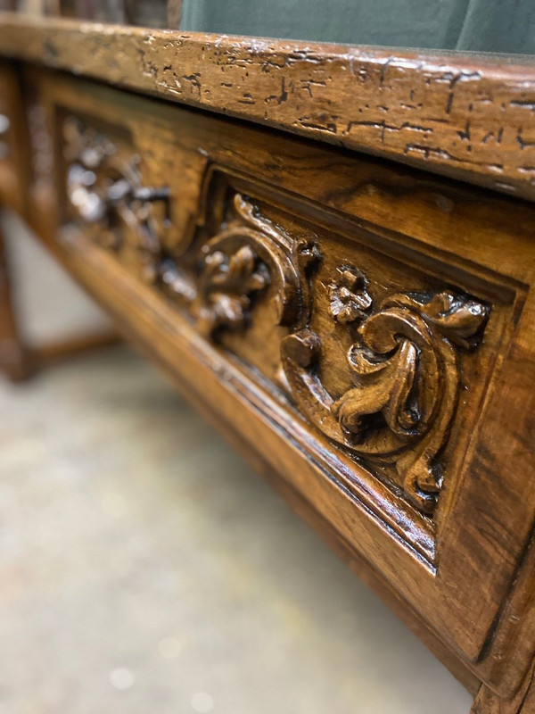 Louis XIV Spanish Desk Table 18th In Walnut