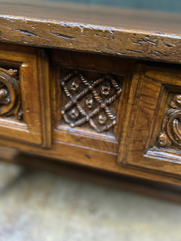 Louis XIV Spanish Desk Table 18th In Walnut