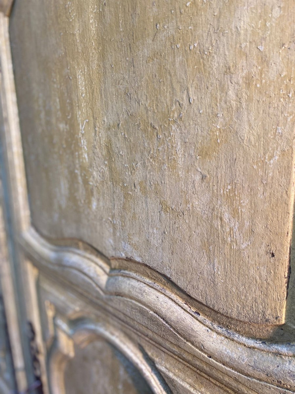 Armoire Lingère Patinée 18e 2 Portes 2 Tiroirs