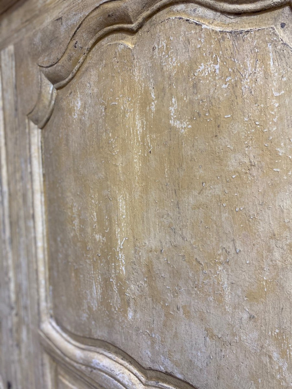 Armoire Lingère Patinée 18e 2 Portes 2 Tiroirs