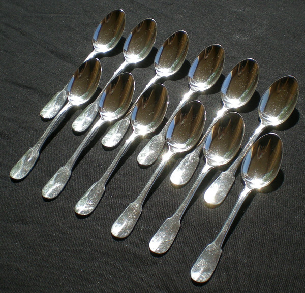 Cutlery model "CLUNY" in silver metal Christofle goldsmith (101 pieces)