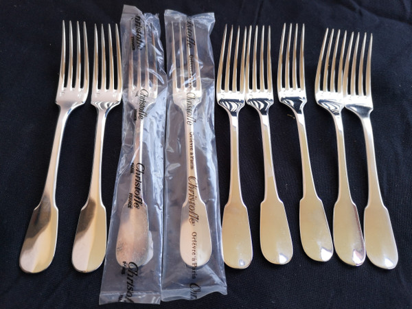 Cutlery model "CLUNY" in silver metal Christofle goldsmith (101 pieces)