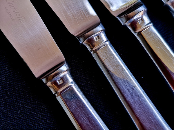 Cutlery model "CLUNY" in silver metal Christofle goldsmith (101 pieces)