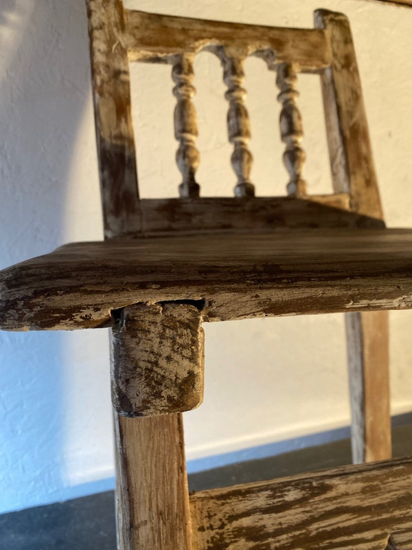 Small 18th Century Bleached Fir Mountain Chair