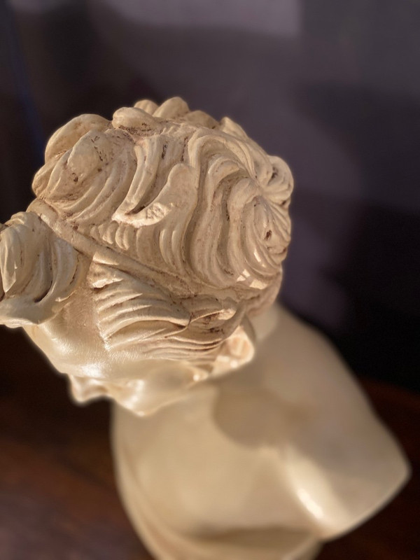 Buste Faune De Vienne 19e Plâtre cachet du Louvre