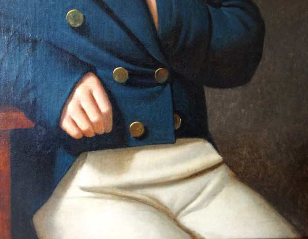 Edouard Pingret, Schüler Von David - Großes Männerporträt aus dem Kaiserreich 1813 - 103cm X 121cm