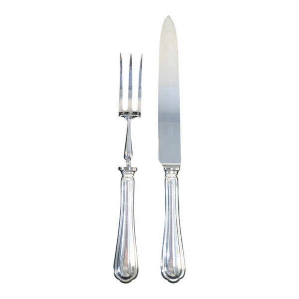 CHRISTOFLE Carving service in silver metal model SPATOURS