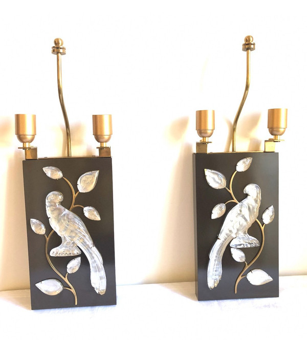Pair of Parrot Sconces From Maison Baguès