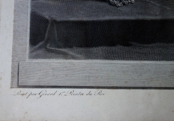 Grde Gravure Royaliste : Louis XVIII Roi De France En 1814 d'Après Gérard, 85,5 X 105 Cm