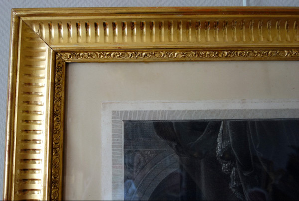 Grde Gravure Royaliste : Louis XVIII Roi De France En 1814 d'Après Gérard, 85,5 X 105 Cm
