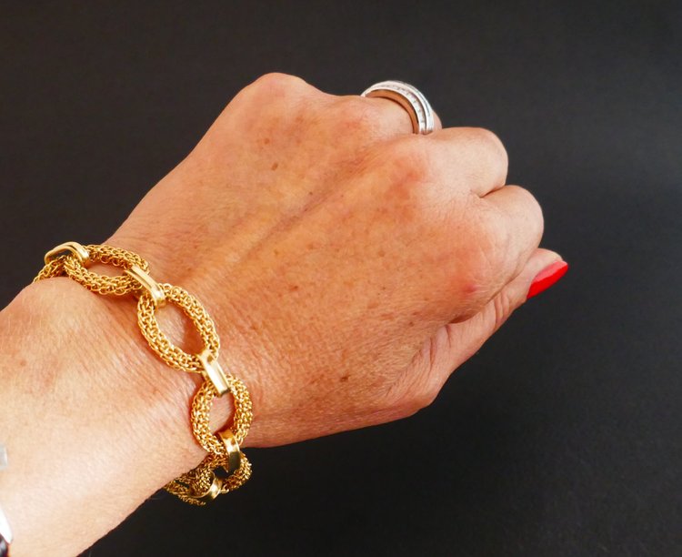 Bracelet En Or Jaune 18 Carats, Gay Frères.