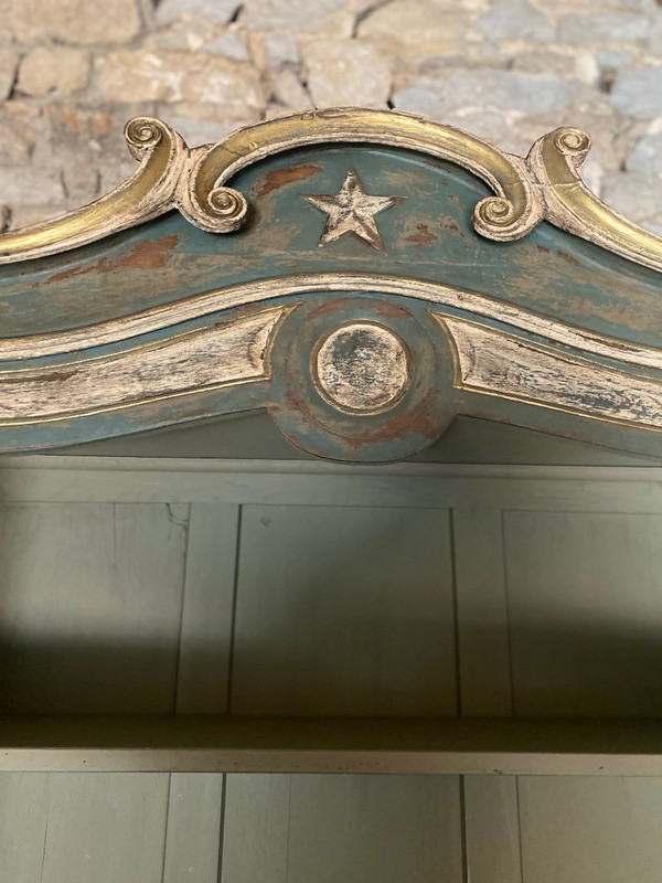Buffet 2 Corps Vitré Cauchois Fin 18e Siècle Patine