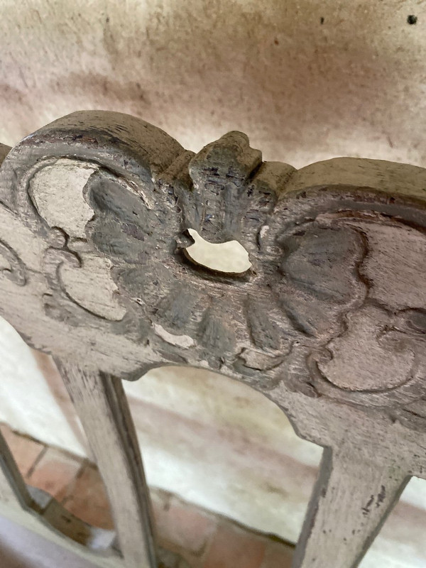 Liège Carved Bench 18th Century Polychrome