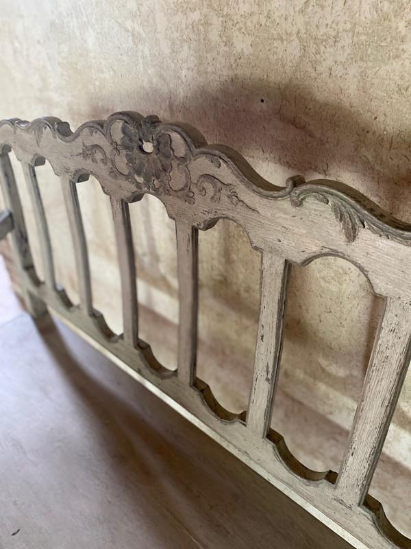 Liège Carved Bench 18th Century Polychrome